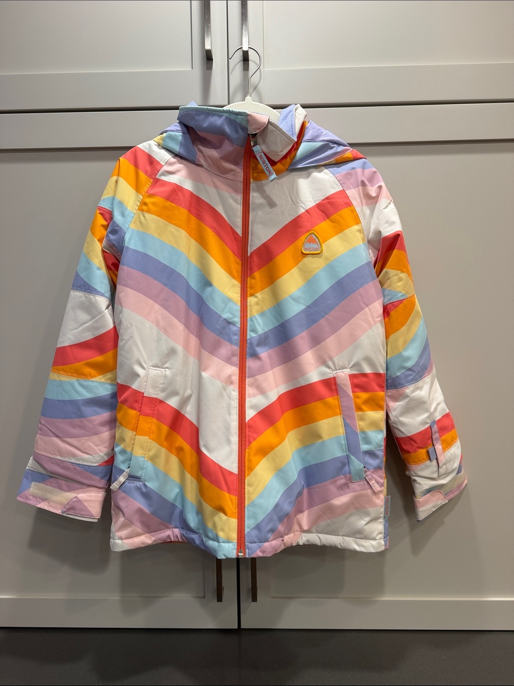 Kids Rainbow Stripe Hooded Jacket - Multicolor